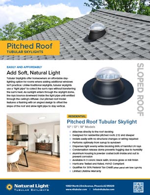Natural Light Pitched Roof Tubular Skylight Thumb