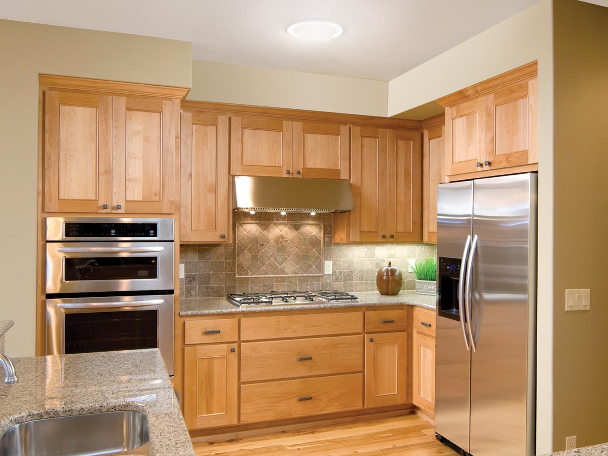 kitchen after Natural Light tubular skylight installed